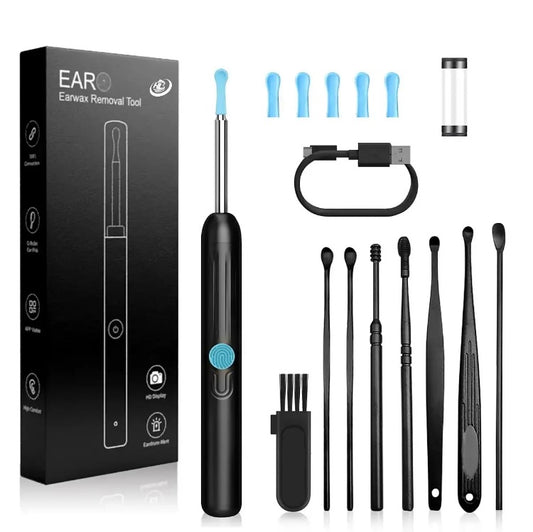 Spring Ear Wax Removal Tool with Camera,1Set Portable Type-C Rechargeable Ear Cleaner,Waterproof Endoscope Ear Cleaning Tool,Birthday Party Gifts for Men&Women